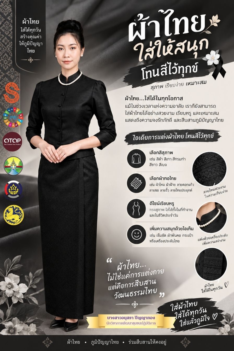 พช.แจ้ห่ม: ขอเชิญชวนร่วมสวมใส่ “ผ้าไทยใส่ให้สนุก” 